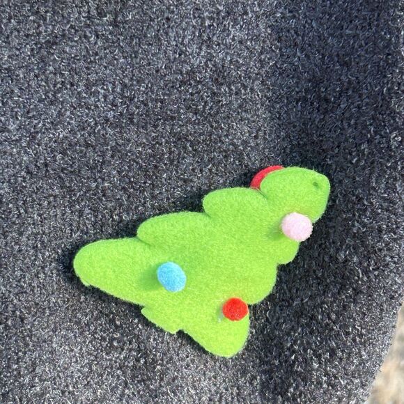 NEW No Comment Girl's Christmas Holiday Cardigan‎ Sweater-Size Large-Bells-Santa - Picture 4 of 11